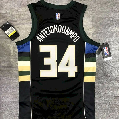 Men’s Giannis Antetokounmpo 2020-21 Black Swingman Jersey – Icon Edition