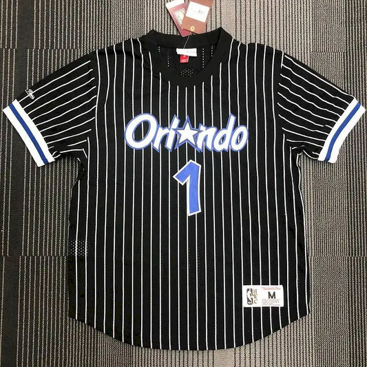 Camisa preta masculina Tracy McGrady – Edição retrô