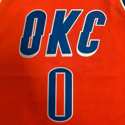 Camisa masculina laranja Swingman Russell Westbrook – Edição Statement