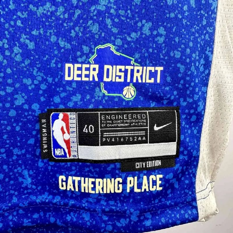 Camisa Azul Masculina Giannis Antetokounmpo 2024 – Edição Cidade