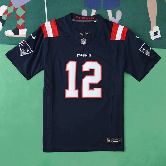 Jersey NFL New England Patriots Tom Brady 12