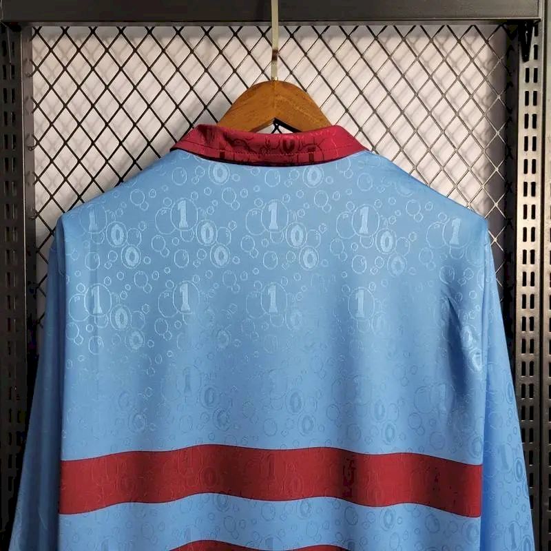 Camisa retrô de mangas compridas reserva do West Ham United 1995/97