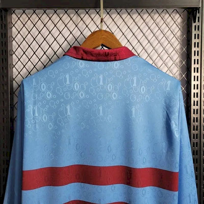 Camisa retrô de mangas compridas reserva do West Ham United 1995/97