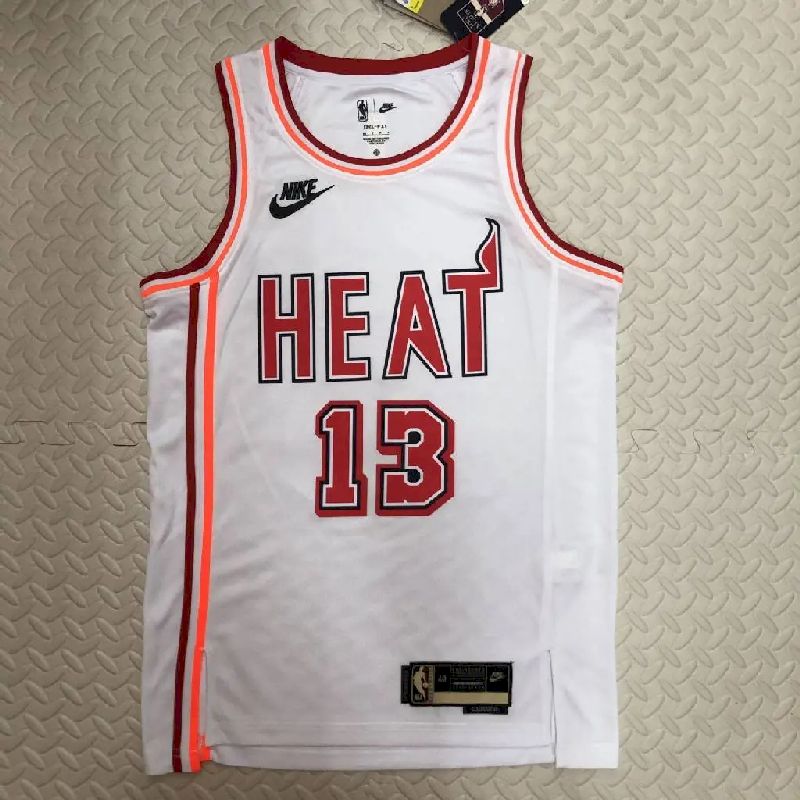 Camisa masculina Bam Adebayo branca retrô