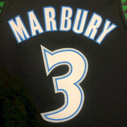 Camisa preta masculina Stephon Marbury Swingman – Edição Clássica