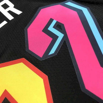 Camisa preta masculina Jimmy Butler Team – Edição City do 75º aniversário