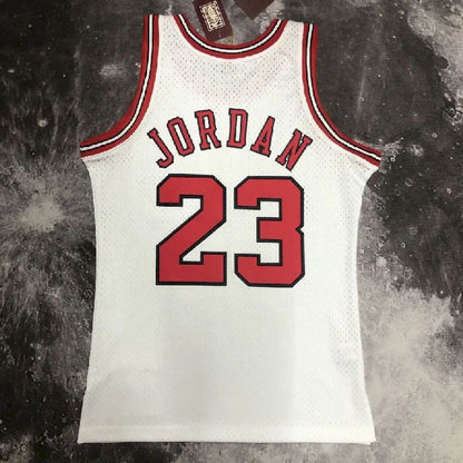 Camisa masculina M&amp;N 1998 Michael Jordan branca retrô
