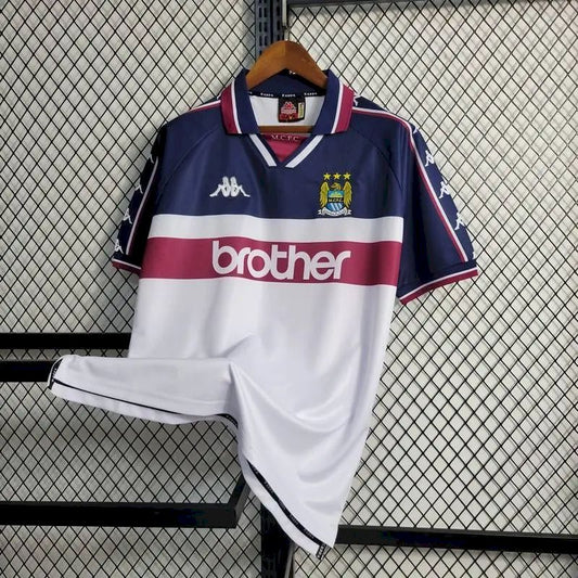 Camisa retrô reserva do Manchester City 1997/98