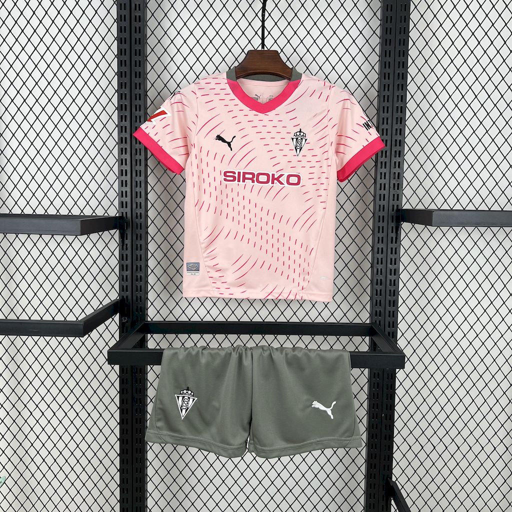 Sporting de Gijón 2024/25 Third Kids Kit