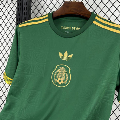 Men's Mexico 2025/26 Gold- Green Jersey