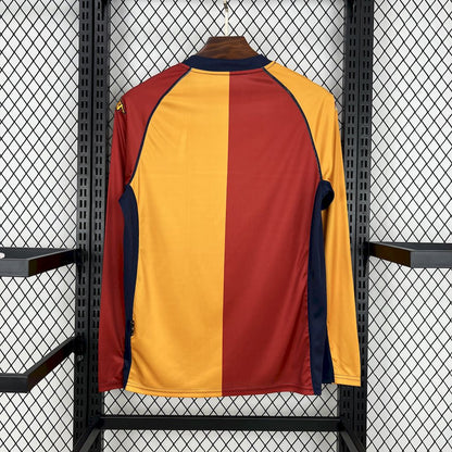 Camisa retrô de manga comprida AS Roma 2001/02 Home