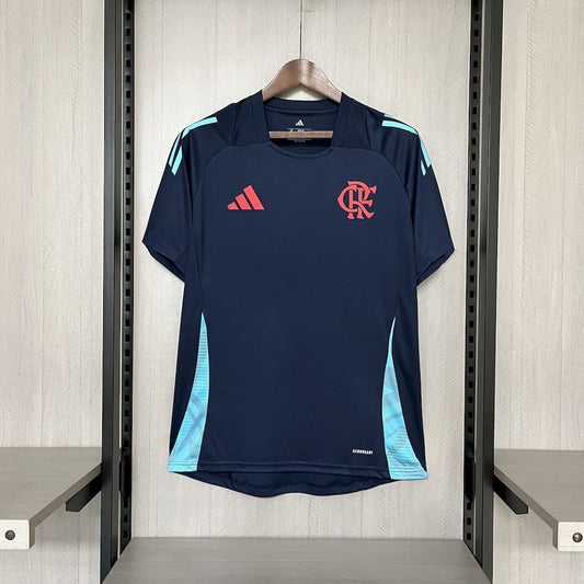 Men's Flamengo 2025/26 Pre-Match Wear Dark Blue Jersey