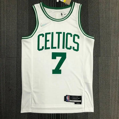 Men’s Jaylen Brown White Team Jersey – 75th Anniversary Edition