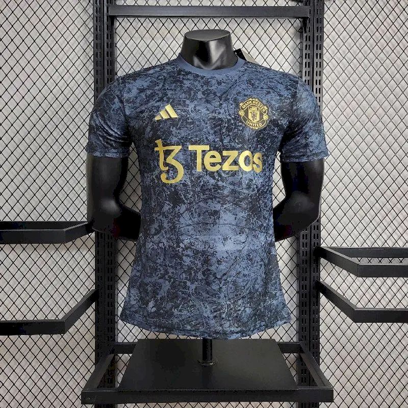 Men's Manchester United 2024/25 Stone Roses Pre-Match Jersey Player Version