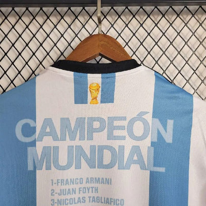 Camisa comemorativa da Argentina campeã da Copa do Mundo de 2022