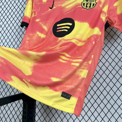 Camisa laranja pré-jogo do Barcelona 2025/26