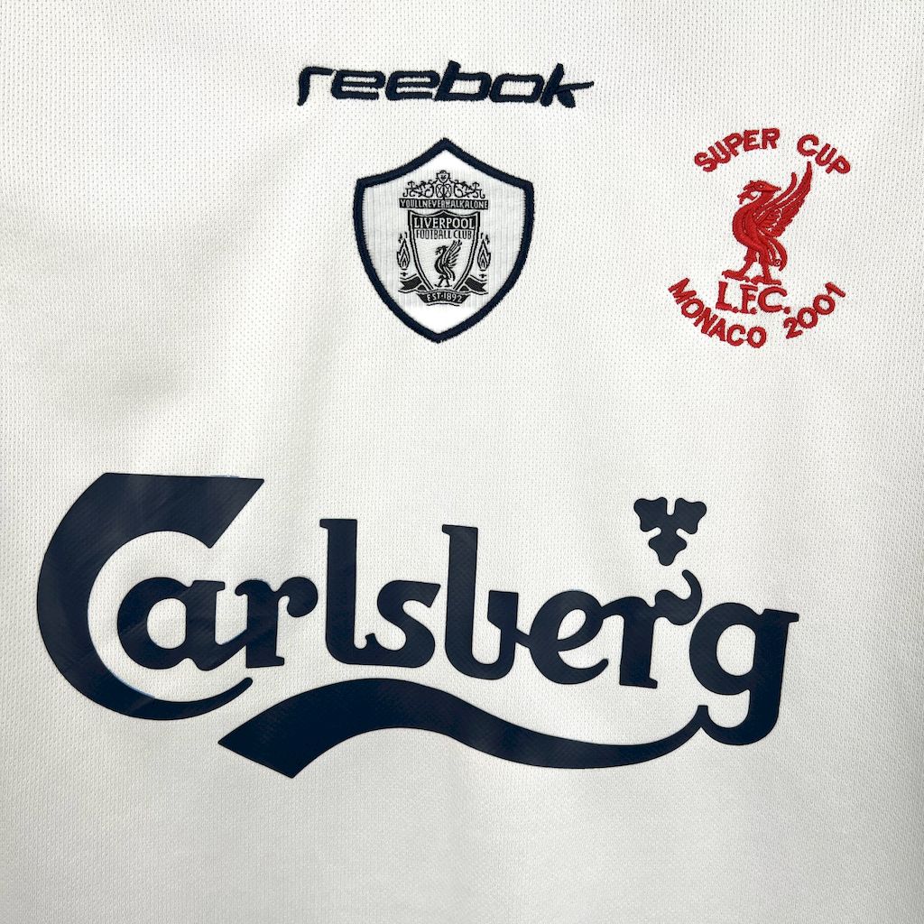 Camisa retrô reserva do Liverpool 2001/02