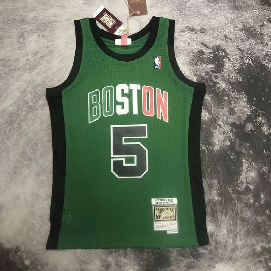 Camisa M&amp;N Kevin Garnett Verde Retro Masculina