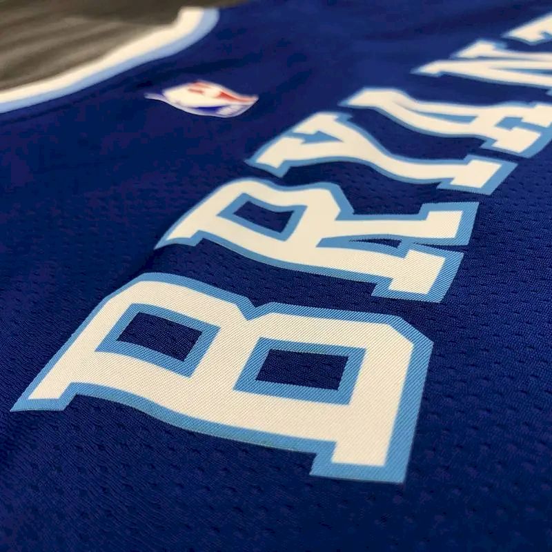 Camisa masculina Kobe Bryant azul versão jogador – Retro Classic Joint Edition