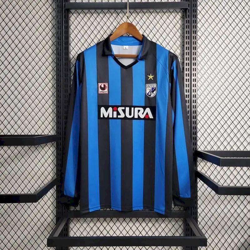 Camisa retrô de mangas compridas Inter de Milão 1998 Home