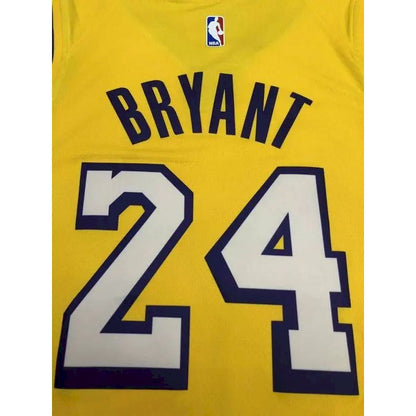 Camisa amarela masculina Kobe Bryant versão jogador – Edição clássica retrô