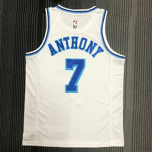 Camisa Carmelo Anthony Royal Retro Classics 2020-21 Swingman Player Version Masculina – Edição Clássica