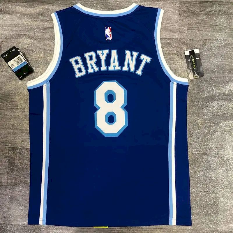 Camisa masculina Kobe Bryant azul versão jogador – Retro Classic Joint Edition