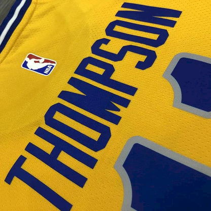 Camisa amarela masculina Klay Thompson versão jogador – Edição clássica