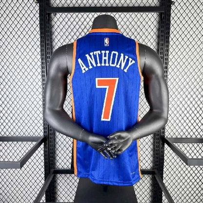 Camisa Carmelo Anthony Azul Masculina 2024 – Edição City