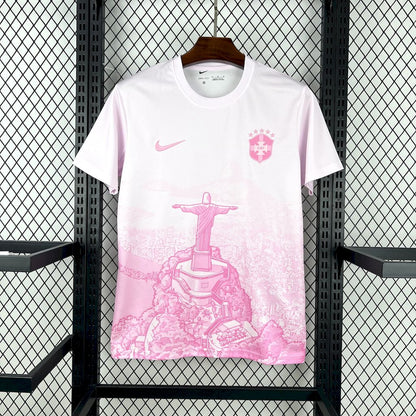 Brazil 2025/26 Pink White Jersey