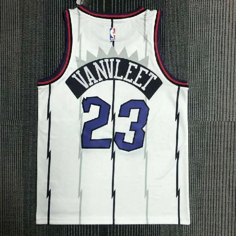 Camisa masculina Fred VanVleet branca retrô da equipe