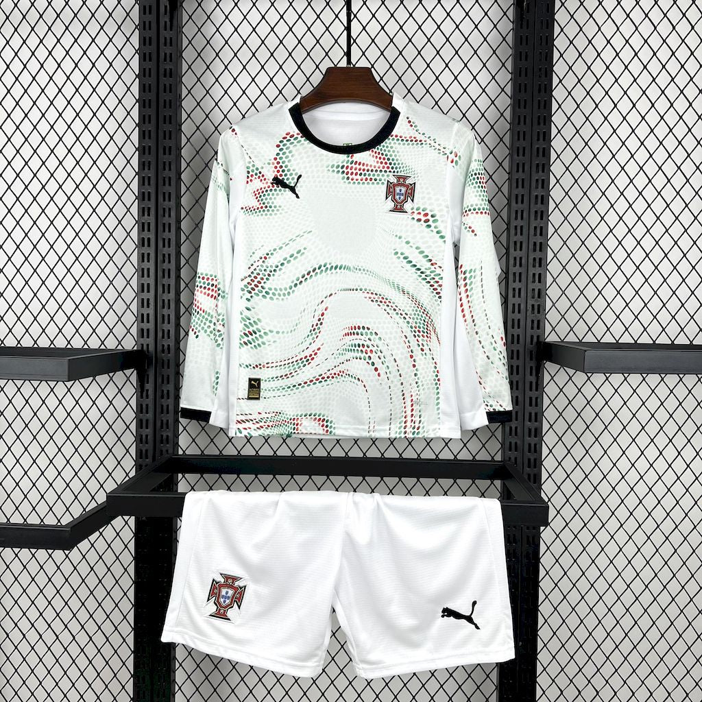 Kids Portugal 2025/26 Away Long Sleeve Kit