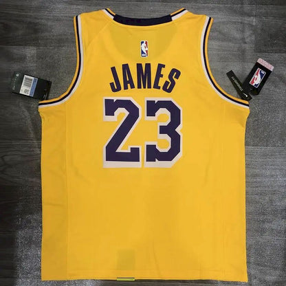 Camisa LeBron James Masculina Amarela Versão Jogador – Edição Clássica Retrô