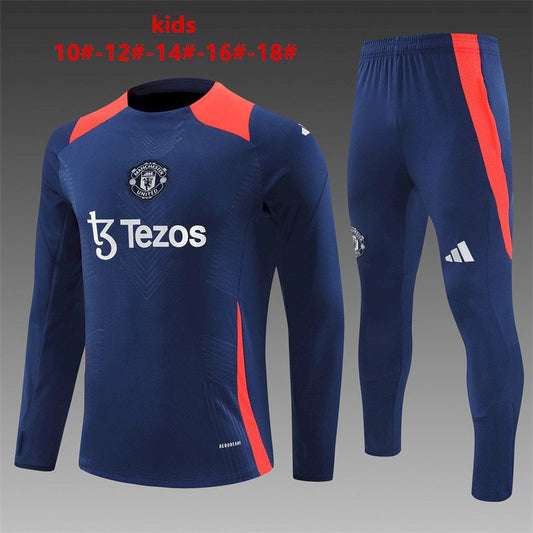 Manchester United 2024/25 Half-Zip Kids Sweater+Pant 14001