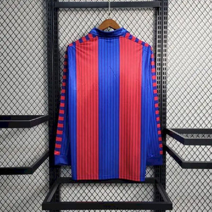 Camisa retrô manga longa do Barcelona 1991/92 Home