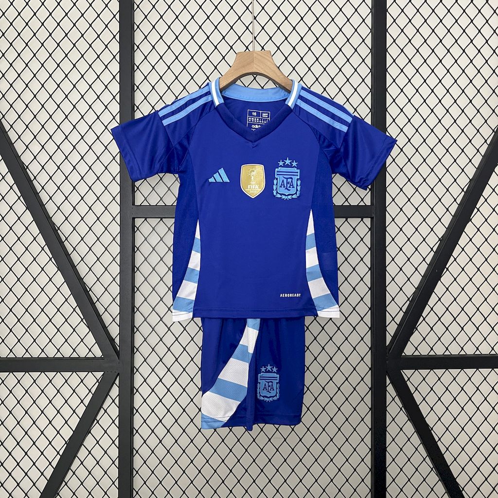 Uniforme reserva infantil da Argentina 2024/25