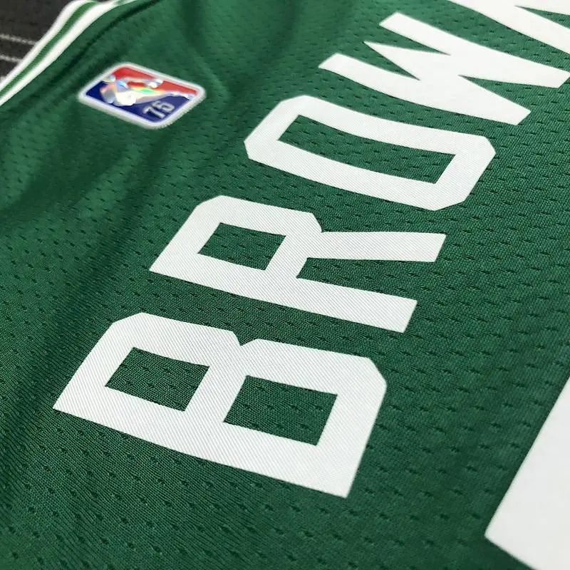 Men’s Jaylen Brown Green Team Jersey – 75th Anniversary Edition