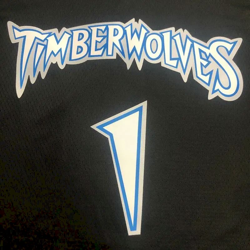 Camisa preta masculina Anthony Edwards Swingman – Edição Clássica