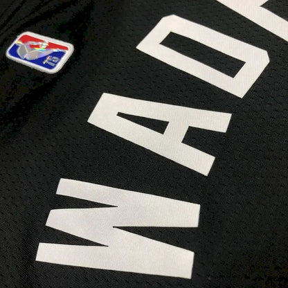 Camisa preta masculina Dwyane Wade Team – Edição City do 75º aniversário