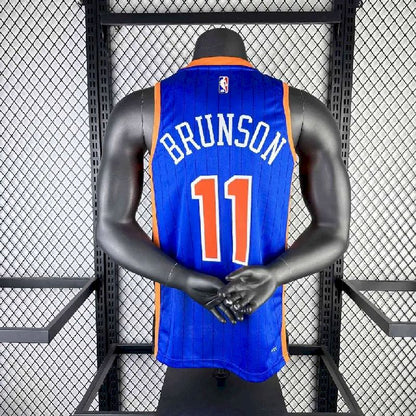 Camisa azul masculina Jalen Brunson 2024 – Edição City