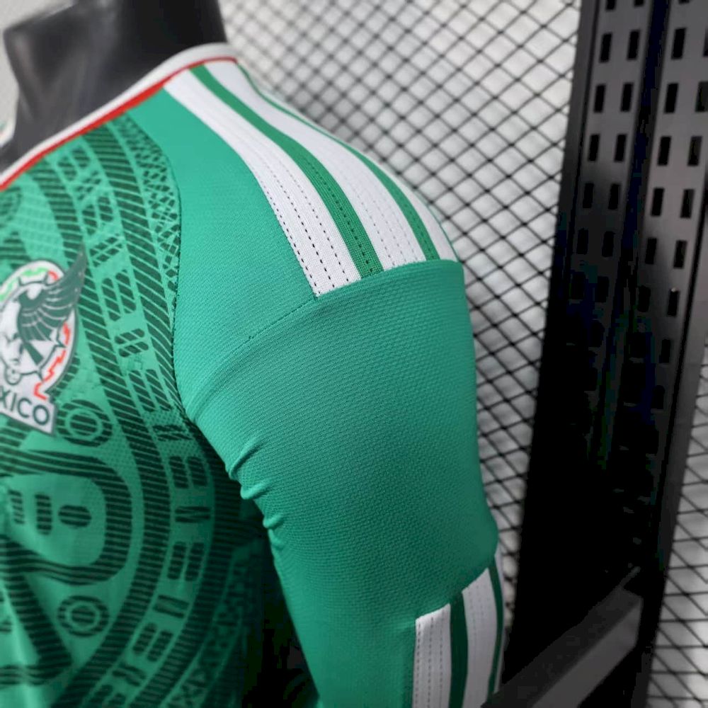 Men's Mexico 2026 World Cup Home Long Sleeve Jersey Player Version