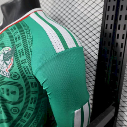 Men's Mexico 2026 World Cup Home Long Sleeve Jersey Player Version
