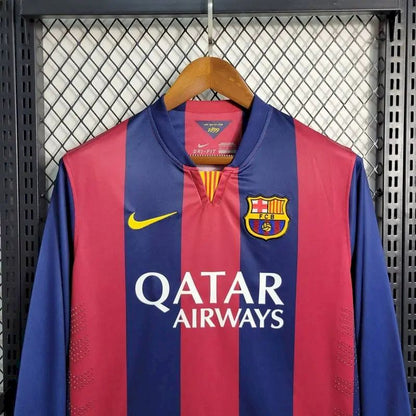 Camisa retrô de mangas compridas do Barcelona 2014/15 Home