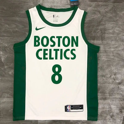 Camisa Kemba Walker Branca Masculina 2020-21 Swingman Versão Jogador – Edição City