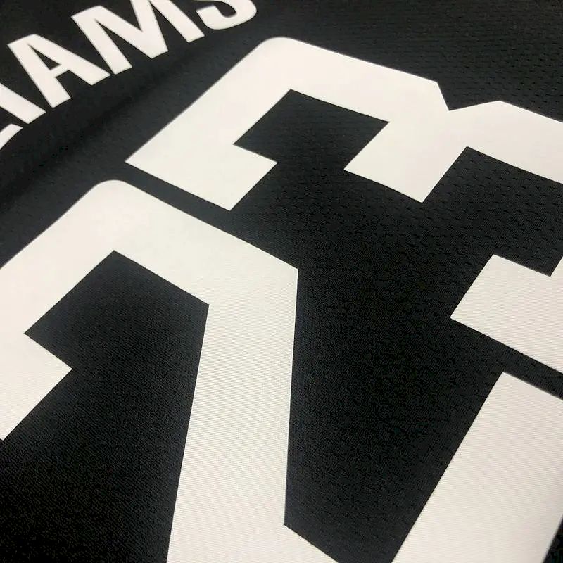 Camisa masculina Lou Williams 2020-21 preta versão Swingman Player – Edição City