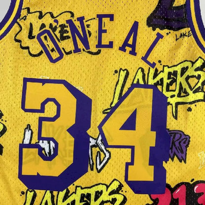 Camisa Masculina M&amp;N Shaquille O'Neal Retro Amarela 1996/97