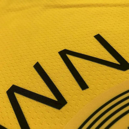 Camisa Kevin Durant com gola V amarela versão jogador masculina – Edição Statement