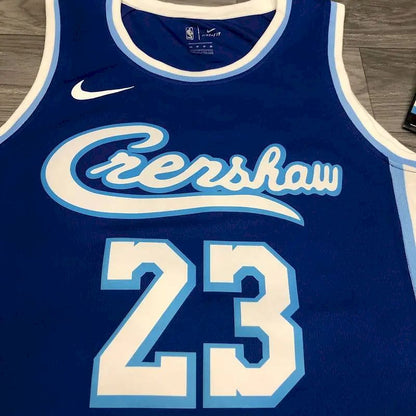 Camisa LeBron James Masculina Azul Versão Jogador – Edição Clássica Retro Conjunta