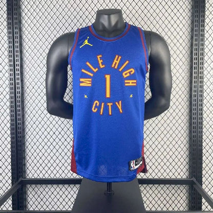 Camisa azul masculina Michael Porter Jr. Team – Edição Statement