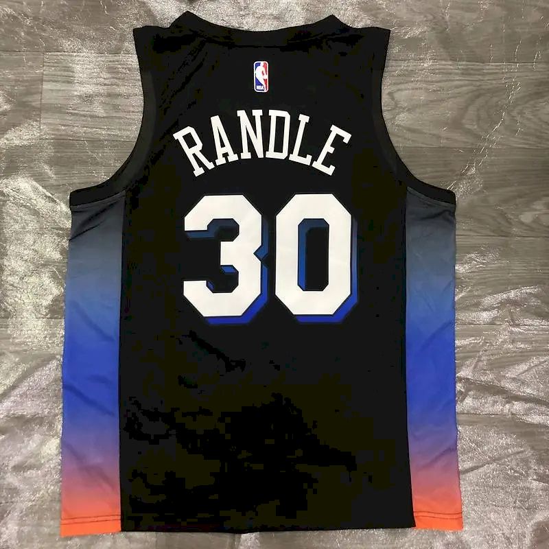 Camisa masculina Julius Randle Swingman preta – Edição City